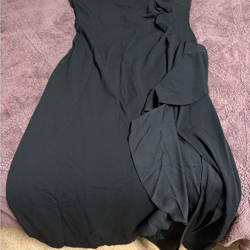 Black Women’s Asymmetric Ruffle Dress